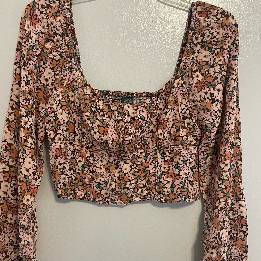 Floral Long Sleeve Women's Top